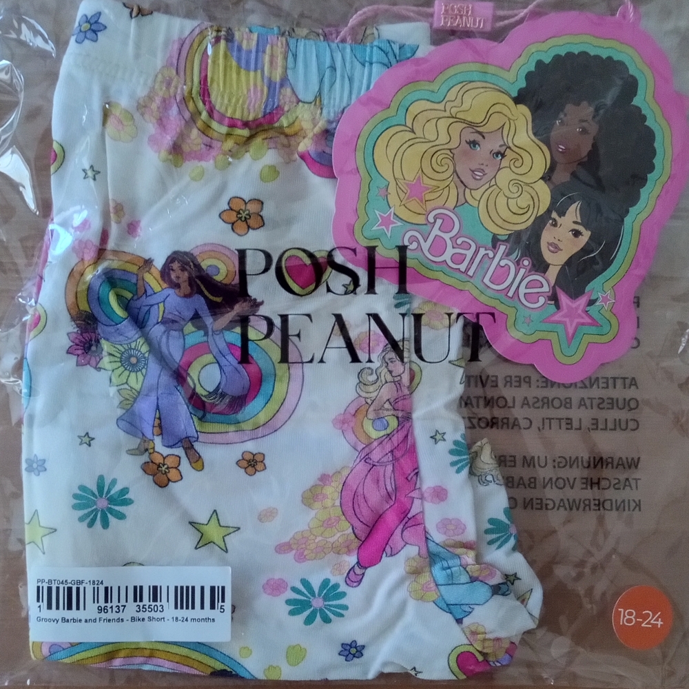 Posh Peanut Groovy Barbie and friends Bike Shorts - 18/24 - NWT